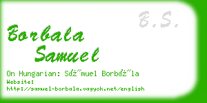 borbala samuel business card